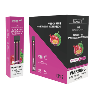 Originele IGET XXL 1800 de pen7ml 5% nicotine 950mah van rookwolken beschikbare vape