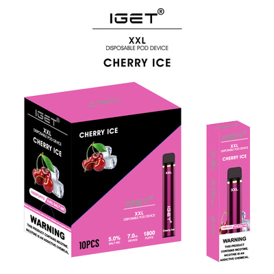 Het nieuwe aroma komt van de de ROOKWOLKEN7ml capaciteit van IGET XXL 1800 het ijs van de de braambessendruif aan