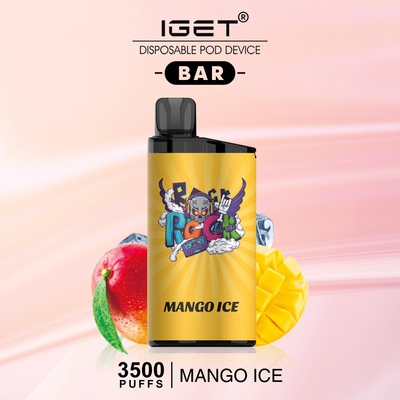 1500mAh BAR 3500 van batterij Beschikbare Vape IGET Rookwolken 25 Beschikbare Aroma's