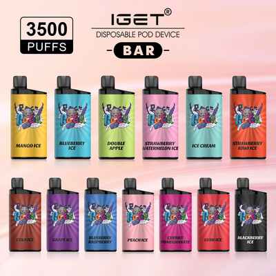 1500mAh BAR 3500 van batterij Beschikbare Vape IGET Rookwolken 25 Beschikbare Aroma's