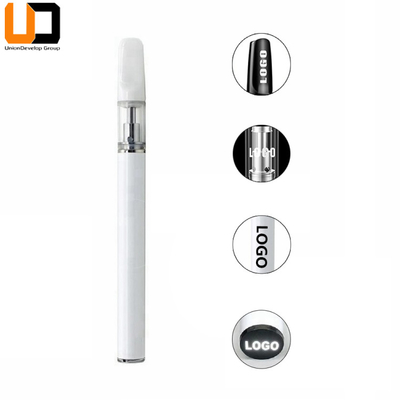 De navulbare/beschikbare ceramische de rol cbd thc olie van het douaneembleem 0.5/1.0ml vape sluit 400mAh op