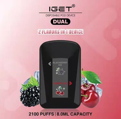 Iget Dubbele 2 Aroma's in 1 2100 Rookwolken Beschikbare Elektronische Sigaret