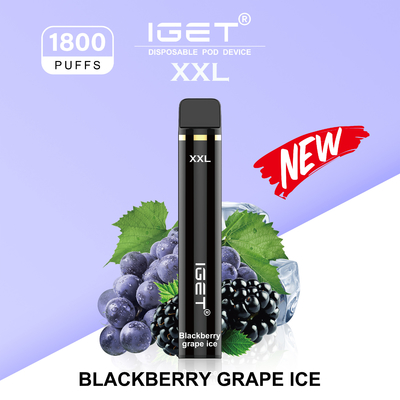 Nicotine IGET XXL 1800 de Beschikbare Sigaret van Rookwolkenvape