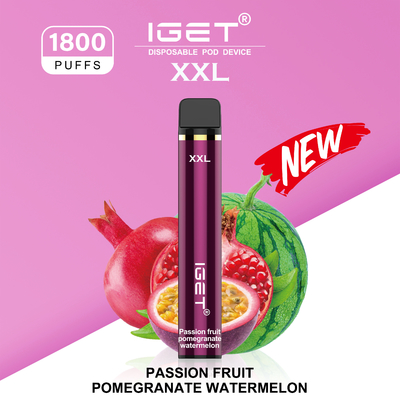 Nicotine IGET XXL 1800 de Beschikbare Sigaret van Rookwolkenvape