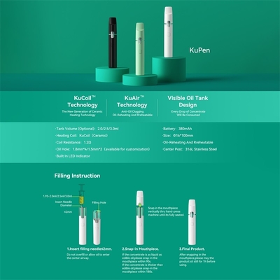 Hoog - kwaliteit P25 In het groot Beschikbare Vape 380 mah Ceramische Rol