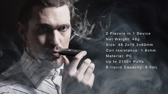 De dubbele Aroma's in Één Apparaat Beschikbare Vape 2100 puft IGET DUBBEL met 1000mah-Batterij