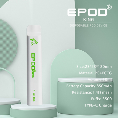 10ML navulbare EPOD Beschikbare Vape 3500 Rookwolken met 850mah-Batterij
