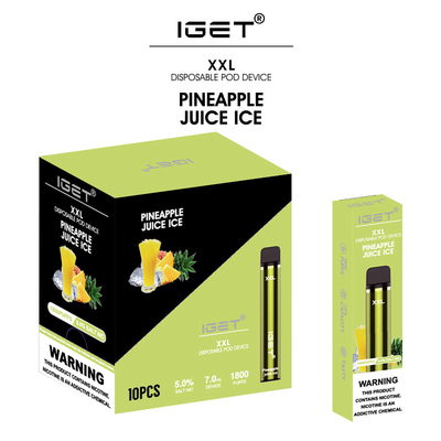 De populaire Fruitaroma's 7ml Beschikbare Iget Vape 1800 puft de Sigaretpen van Iget Xxl E